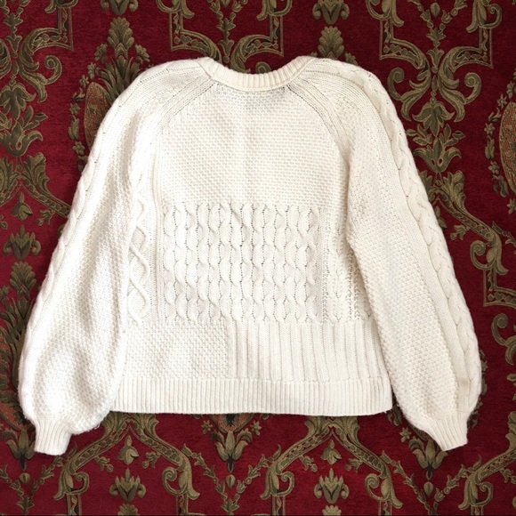 Madewell Sweaters - Madewell Copenhagen Balloon Sleeve cable Sweater